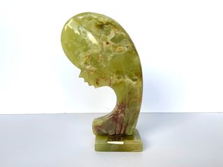 ONYX Κεφάλι Γυναίκας από Πράσινο Όνυχα - Αλάβαστρο