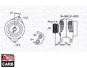 Δυναμό MAGNETI MARELLI 063321729010 για ALFA ROMEO 145 1994-2001, ALFA ROMEO 146 1994-2001, ALFA ROMEO 147 2000-2010