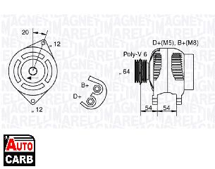 Δυναμό MAGNETI MARELLI 063321813010 για ALFA ROMEO 145 1994-2001, ALFA ROMEO 146 1994-2001, FIAT BRAVA 1995-2003