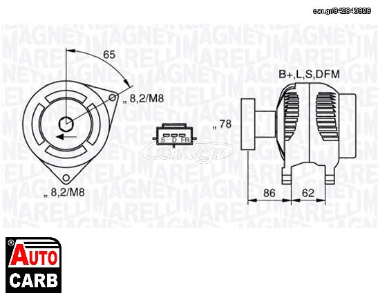 Δυναμό MAGNETI MARELLI 063377414010 για FORD FOCUS 1998-2009