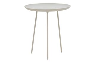 Βοηθητικό τραπέζι "FLAZ" από μέταλλο σε λευκό χρώμα Φ46x50