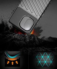 POWERTECH Θήκη Thunder MOB-1922 για iPhone 15 Plus, μαύρη-thumb-1