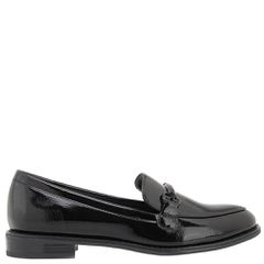 Seven Γυναικείο Μοκασίνια - Loafers Μαύρο Βερνί Σπαστό R134Y2221028