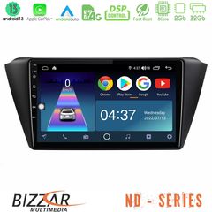 Bizzar ND Series 8Core Android13 2+32GB Skoda Fabia 2015-2021 Navigation Multimedia Tablet 9″
