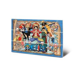 Ξύλινη πινακίδα Straw Hat Pirates Map - One Piece (30 x 20 cm)