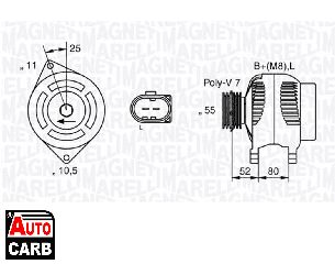 Δυναμό MAGNETI MARELLI 063535250200 για FIAT DUCATO 2001-, IVECO DAILY 1998-2012, UAZ PATRIOT 2004-