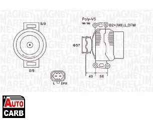 Δυναμό MAGNETI MARELLI 063731740010 για OPEL ASTRA 1998-2009, OPEL SIGNUM 2003-2008, OPEL SPEEDSTER 2000-2006