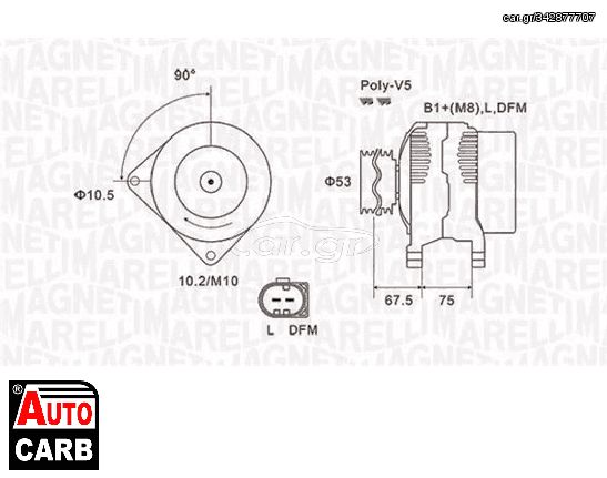 Δυναμό MAGNETI MARELLI 063731756010 για BMW 3 1997-2005