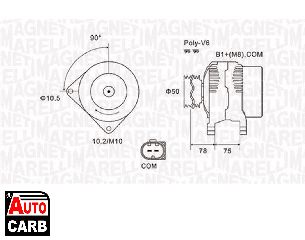 Δυναμό MAGNETI MARELLI 063731825010 για BMW 3 1998-2007, BMW 5 2001-2010, BMW 7 2001-2009