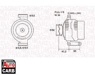 Δυναμό MAGNETI MARELLI 063731856010 για FIAT 500 2009-, FIAT DOBLO 2000-, FIAT FIORINO 2007-