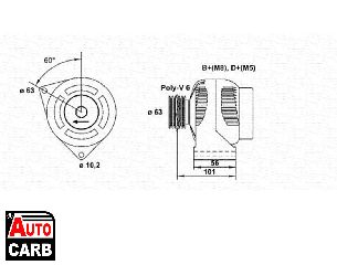 Δυναμό MAGNETI MARELLI 943346223010 για CITROEN BERLINGO 1996-2011, CITROEN EVASION 1994-2002, CITROEN JUMPY 1994-2006