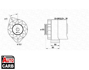 Δυναμό MAGNETI MARELLI 943356408010 για OPEL ASTRA 1991-1999, OPEL KADETT 1984-1994, OPEL VECTRA 1988-1995