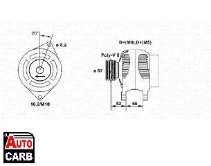 Δυναμό MAGNETI MARELLI 943356944010 για CITROEN EVASION 1994-2002, CITROEN XM 1989-1994, CITROEN XSARA 1997-2005