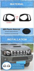 TESIN Lamp Hoods Car Front Headlight Head Light Lamp Decoration Cover Stickers for Suzuki Jimny 2007-2017 Exterior Accessories