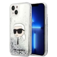 Karl Lagerfeld KLHCP14MLNKHCH iPhone 14 Plus 6.7" silver/silver hardcase Glitter Karl Head