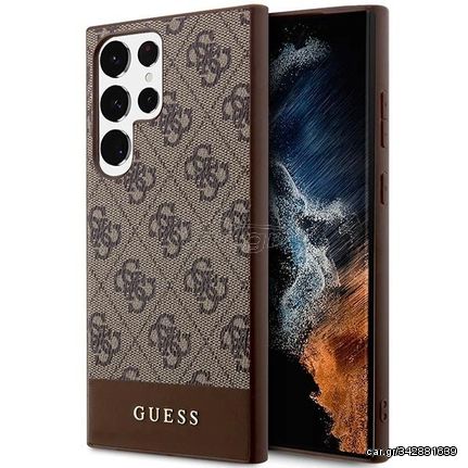 Guess GUHCS23LG4GLBR S23 Ultra S918 braun/braun Hardcase 4G Stripe Collection