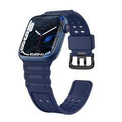 Strap Triple Protection strap for Apple Watch SE, 8, 7, 6, 5, 4, 3, 2, 1 (41, 40, 38 mm) bracelet navy blue