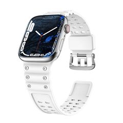 Strap Triple Protection strap for Apple Watch SE, 8, 7, 6, 5, 4, 3, 2, 1 (41, 40, 38 mm) bracelet white