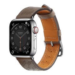 Strap Leather Leather strap for Apple Watch Ultra, SE, 8, 7, 6, 5, 4, 3, 2, 1 (49, 45, 44, 42 mm) bracelet dark brown