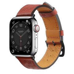 Strap Leather leather strap Apple Watch Ultra, SE, 9, 8, 7, 6, 5, 4, 3, 2, 1 (49, 45, 44, 42 mm) band bracelet red