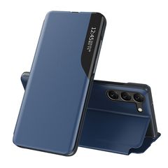 Eco Leather View Case for Samsung S24+ with flap - blue