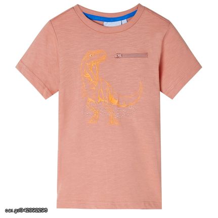 Μπλουζάκι Παιδικό Κοντομάνικο Ανοιχτό Πορτοκαλί 140