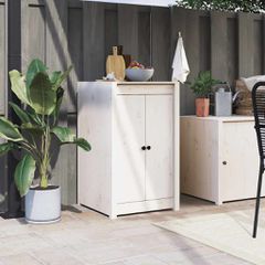vidaXL Πόρτες Κουζίνας Εξ. Χώρου MEPPEL Λευκές 50x9x82 εκ Μασίφ Ξύλο Πεύκου