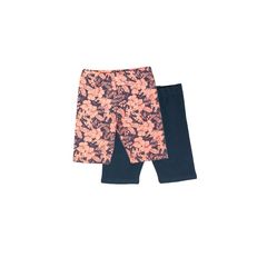 Joyce Girl's 2P Biker Shorts 2413406 Blue/Coral