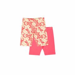 Joyce Girl's 2P Biker Shorts 2413406 Coral/Yellow