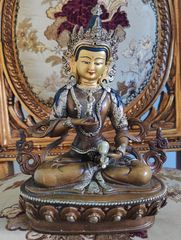 Βουδιστικό Ξιτιγκάρμπα χειροποίητο αγαλματίδιο κατασκευασμένο στο Νεπάλ του Θιβέτ - Ksitigarbha