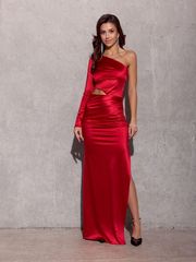 Μακρύ Φόρεμα 192464 Roco Fashion Κοκκινο SUK0463 Red