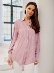 Μακρυμάνικο πουκάμισο 192566 Roco Fashion Ροζ BLU0171 Pink