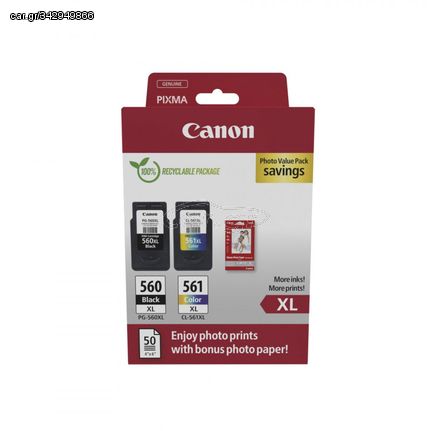 Canon Μελάνια Εκτυπωτή InkJet PG-560 XL / CL-561 XL Photo Value Pack