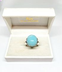 Δαχτυλίδι από ασήμι 925 με ακατέργαστη Aquamarine πέτρα A9536 ΤΙΜΗ 95 ΕΥΡΩ