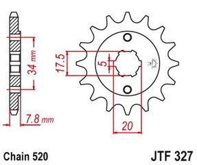 ΓΡΑΝΑΖΙ JT JTF327-13 XLR250/XR250/XLV125