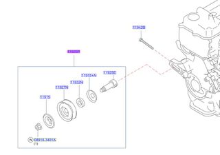 Τροχαλία τεντοτήρας δυναμό NISSAN Micra K12 E11  -CR12 CR14 2007-2013 # 11925AX00B /ΓΝΗΣΙO