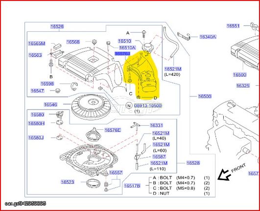 Φίλτρο αέρος NISSAN Sunny N14 N13 B12  -GA16DS 1988-1995 # 1657677A10 /ΓΝΗΣΙO