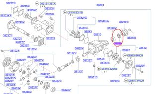 Τσιμούχα πίσω διαφορικού NISSAN King Cab D22 TRERANO R20  -YD25DD KA24E ZD30 2006-2018 # 3818901G17 /ΓΝΗΣΙO