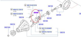 Τσιμούχα διαφορικού NISSAN Patrol Y61  -ZD30 2003-2010 # 38189C7122 /ΓΝΗΣΙO