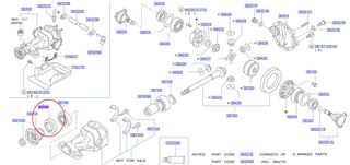 Τσιμούχα διαφορικού NISSAN 350Z Z33 370Z Z34  -VQ35 2003-2015 # 38189P0117 /ΓΝΗΣΙO