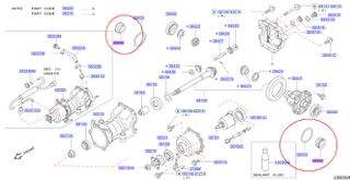 Τσιμούχα ημιαξονίου πίσω NISSAN X-Trail T30 T31 T32 J11  -4WD 2001-2021 # 383424N500 /ΓΝΗΣΙO