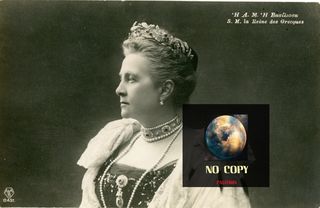 Καρτοποσταλ (δεκ. 1900) Η Α. Μ. Βασίλισσα Όλγα των Ελλήνων ( Κωνσταντίνοβνα ) - S. M. La Reine des Greques