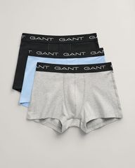 GANT Ανδρικά Boxer 3-Pack Μονόχρωμα Γκρι/Γαλάζιο/Μαύρο