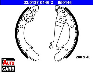 Σετ Σιαγονων Φρενων ATE 03013701462 για AUDI 100 1976-1984, AUDI 80 1978-1991, AUDI 90 1984-1991