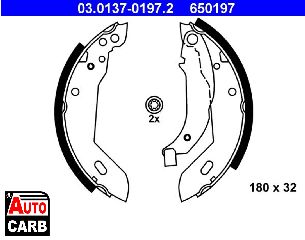 Σετ Σιαγονων Φρενων ATE 03013701972 για CITROEN XSARA 1997-2005, CITROEN ZX 1991-1999, PEUGEOT 205 1983-2000