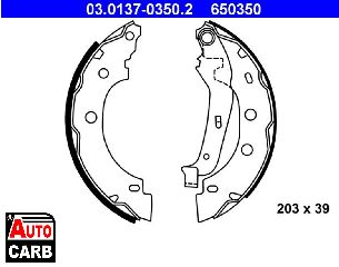 Σετ Σιαγονων Φρενων ATE 03013703502 για NISSAN KUBISTAR 2003-, RENAULT KANGOO 1997-