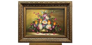 Πίνακας με κορνίζα "Λουλούδια" (0006A) ΠΙΝΑΚΕΣ ΖΩΓΡΑΦΙΚΗΣ