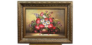 Πίνακας με κορνίζα "Λουλούδια" (0006C) ΠΙΝΑΚΕΣ ΖΩΓΡΑΦΙΚΗΣ