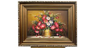 Πίνακας με κορνίζα "Λουλούδια" (0006D) ΠΙΝΑΚΕΣ ΖΩΓΡΑΦΙΚΗΣ