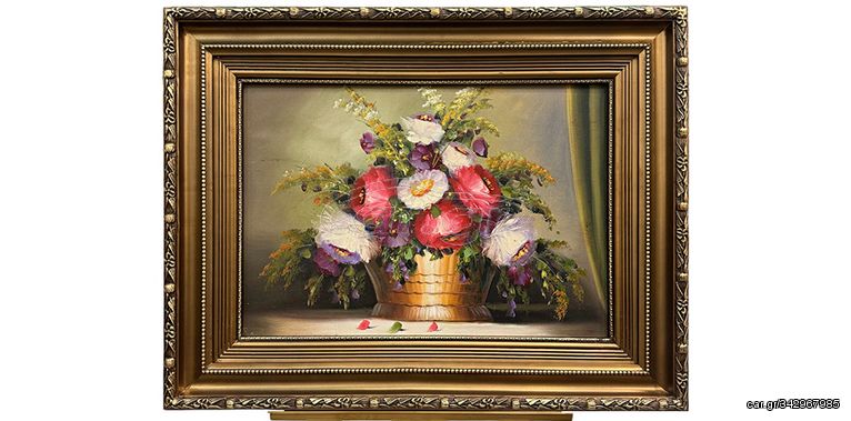 Πίνακας με κορνίζα "Λουλούδια" (0006E) ΠΙΝΑΚΕΣ ΖΩΓΡΑΦΙΚΗΣ
